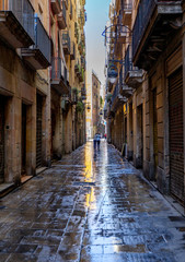 Fototapeta premium Paseo por el casco antiguo de Barcelona