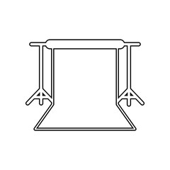 Background stand, Studio Backdrop icon. Element of Equipment photography for mobile concept and web apps icon. Outline, thin line icon for website design and development, app