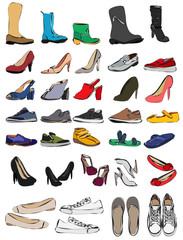 outline shoe set