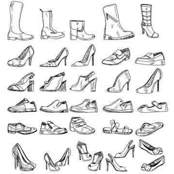  shoe sketch set
