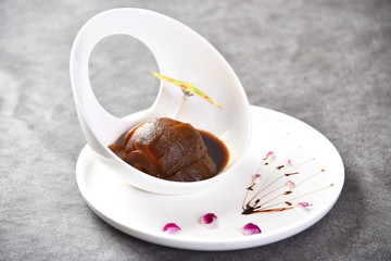 cup of coffee and cake on a plate