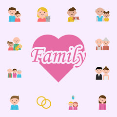 family, love cartoon icon. family icons universal set for web and mobile