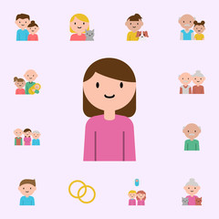 family, mother cartoon icon. family icons universal set for web and mobile