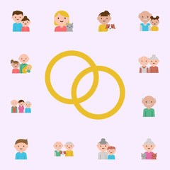 family, rings cartoon icon. family icons universal set for web and mobile