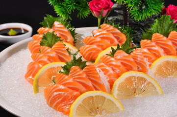 salmon on a plate