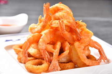 shrimps on a plate
