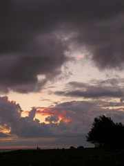 Beautiful sunset before the storm
