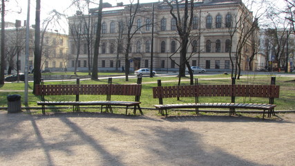 benches in the park