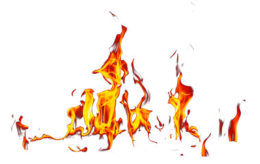 Flame of fire isolated on white background