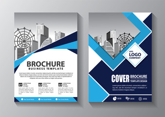 Brochure design, cover modern layout, annual report, poster, flyer in A4 with colorful triangles, geometric shapes for tech, science, market with light background