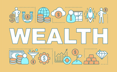 Wealth word concepts banner