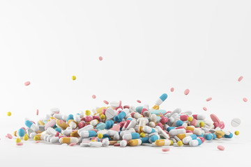 Bang of pills 3d render