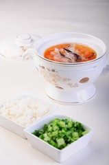 vegetable soup in a bowl