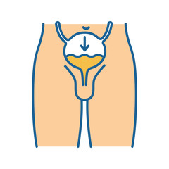Urinary incontinence color icon