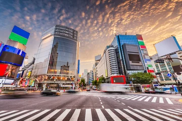 Fototapete Rund Shibuya Crossing, Tokyo, Japan © SeanPavonePhoto