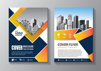 Brochure design, cover modern layout, annual report, poster, flyer in A4 with colorful triangles, geometric shapes for tech, science, market with light background