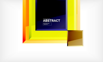 Geometric abstract background, modern square design