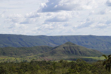 Fototapeta na wymiar Montanha no Parque da Chapada dos Veadeiros Alto Paraíso de Goiás