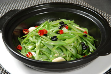 vegetables in a pan