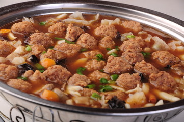 Fototapeta premium meatballs with tomato sauce in a pan