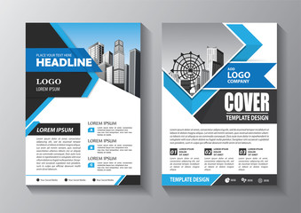 Brochure design, cover modern layout, annual report, poster, flyer in A4 with colorful triangles, geometric shapes for tech, science, market with light background