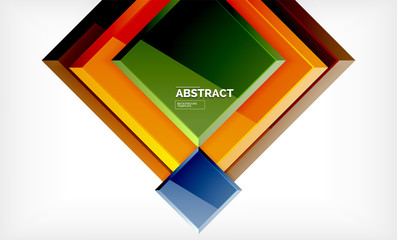 Obraz premium Geometric abstract background, modern square design