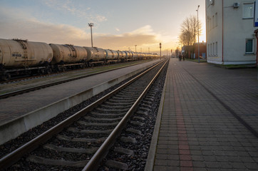 Naklejka premium railroad station 1