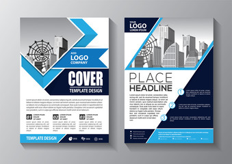 Brochure design, cover modern layout, annual report, poster, flyer in A4 with colorful triangles, geometric shapes for tech, science, market with light background