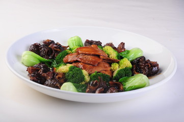 salad with meat and vegetables
