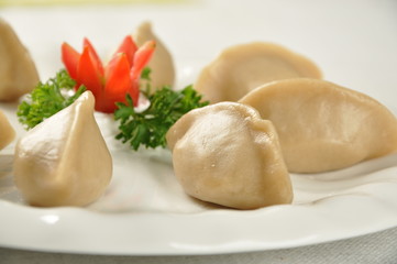 dumplings on a plate