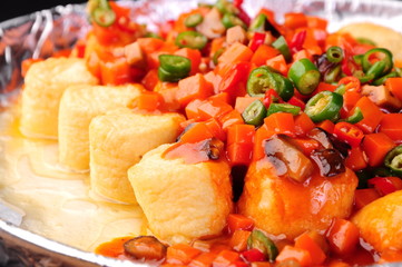 fresh salad with tomatoes and cucumbers