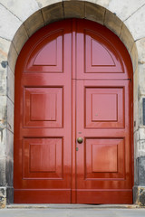 red door, detail of town hall Den Bosch, 's Hertogenbosch, The Netherlands