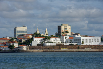Naklejka premium City center view from the sea at Sao Luis, Brazil