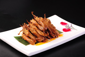 grilled meat and vegetables