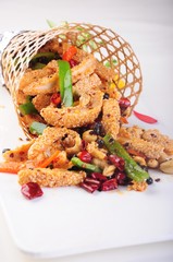 chicken with rice and vegetables