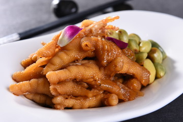 fried chicken with potato