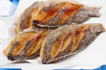 Fried fish is tasty at street food