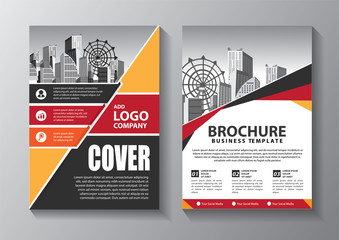 Brochure design, cover modern layout, annual report, poster, flyer in A4 with colorful triangles, geometric shapes for tech, science, market with light background