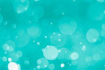 abstract aqua blue background with soft blur bokeh light effect