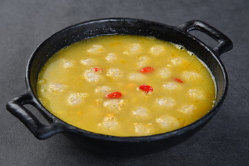 soup in a pan