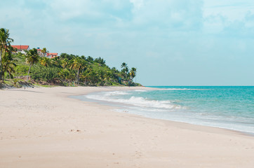 Tabatinga beach, Praia de Tabatinga 2, Costa do Conde, Conde PB Brazil. Brazilian northeast beach. Paradisiac beach on a beautiful sunny day.