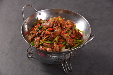 vegetables in a pan