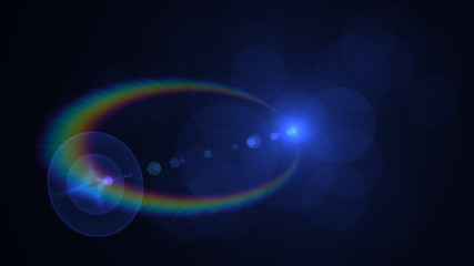 blue lens flare
