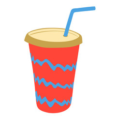 Takeaway lemonade with straw