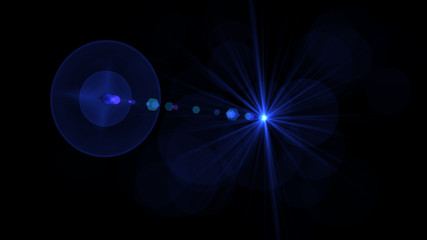 blue lens flare