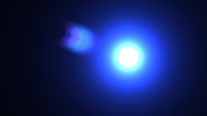 blue lens flare