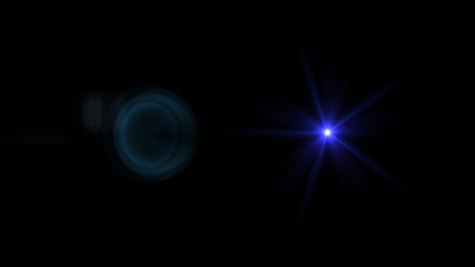blue lens flare
