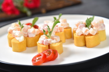 canapes with smoked salmon and cream cheese