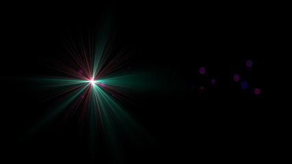 Naklejka premium cyan lens flare