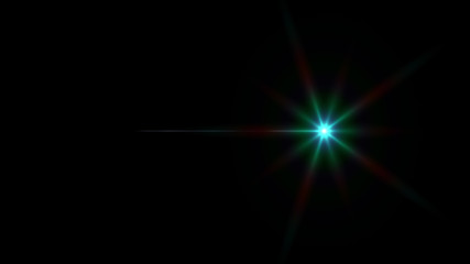 cyan lens flare
